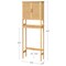 Wicker MDF Over Toilet Storage Cabinet, 3-Tier Space-Saving Organizer, Adjustable Shelf, 2-Door Enclosed Storage, Fits Standard Toilets, Anti-Tip Kit